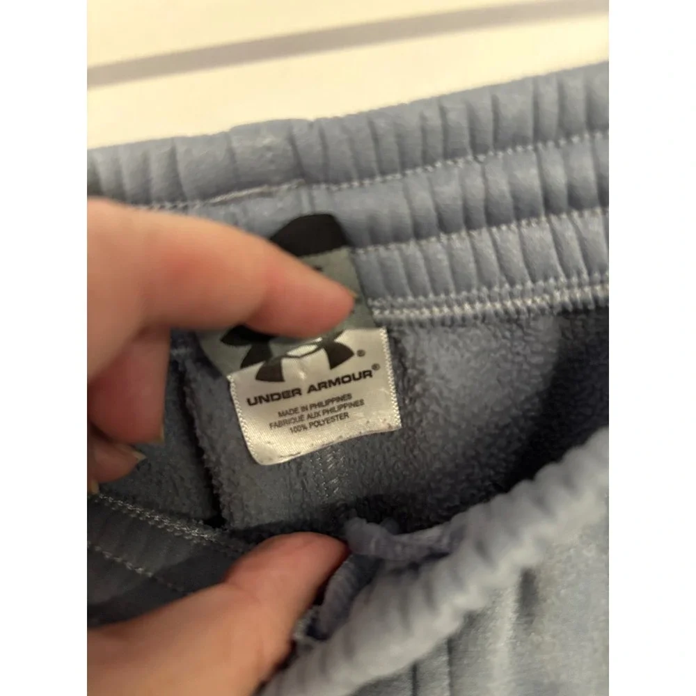 Sporty Gorpcore Sweatpants Fleece Joggers Under Armour Men LG Bluish Gray